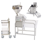 Robot Coupe CL55 Vegetable Preparation Workstation includes trolley, 2 heads and 16 discs
