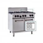 Luus RS-4B3P RS-4B3P 4 Burner 300mm Griddle & Oven with flame failure