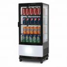 Bromic CT0080G4BC Curved Glass 80L LED Single Door Countertop Refrigerator - Black