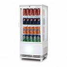 Bromic CT0080G4WC Curved Glass 80L LED Single Door Countertop Refrigerator - White