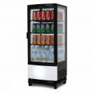 Bromic CT0100G4BC Curved Glass 98L LED Single Door Countertop Refrigerator - Black