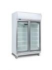 Bromic GD1000LF 976L LED Two Flat Glass Door Display Refrigerator