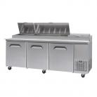Bromic PP2370 873L Three Solid Door Food Preparation Counter Refrigerator - 12 pan capacity