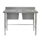 Simply Stainless SS06.2400.LB Double Sink with Splashback