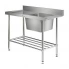 Simply Stainless SS08.1200L Dishwasher Inlet Bench