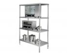 Simply Stainless SS17.1500SS Adjustable Standard Stainless Steel 4 Tier Shelving
